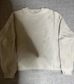 LIDNM リブニット クルーネック アイボリー