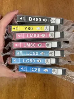 インクカートリッジ BK80 Y80 C80各1つ、LM80 LC80各2つのサムネイル