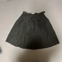 ブラック フレアスカート ひざ丈