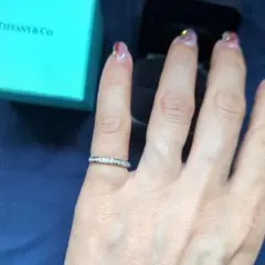 ティファニー　Tiffany ハーフエタニティ　リング　8号　ダイヤ EARLYSUMMER20％】TIFFANY&Co. ティファニー ハーフエタニティ