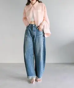 ミスティック　カーブデニム　0サイズ　ネイビー