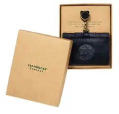 限定 非売品☆Starbucks リサイクルレザー IDカードホルダー ブラック
