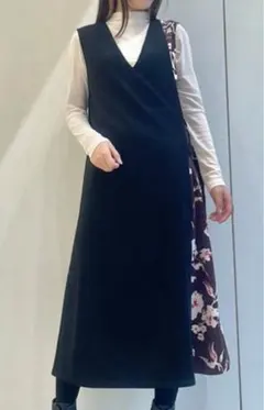 axes femme 花柄切替ジャンパースカート　フリーサイズ