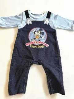 ミッキーマウス　ロンパース　70cm 長袖　長ズボン　ハンカチの2点セット