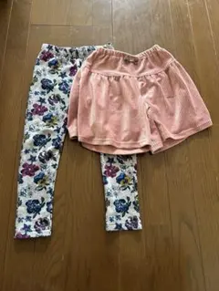 花柄 コーデュロイ ワイドパンツ