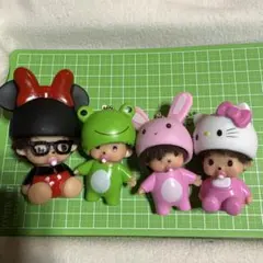 【まとめ売り】モンチッチキーホルダー4体セット