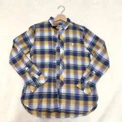 【新品　未使用】コーエン　レディース　チェックシャツ　M カラフル　ワンポイント