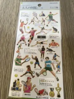 塁*様 【廃盤】大人の図鑑シール テニス編カミオジャパン