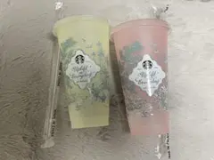 新品未使用】 ミステリーカラーチェンジングリユーザブルコールドカップ 2個セット