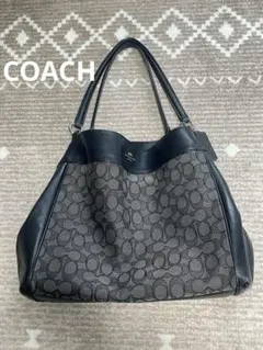 COACH コーチ シグネチャー キャンバス トートバック ／ブラックスモーク