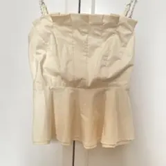 Herlipto Pearl-Strap Frill Top 正規品 Pearl-Strap Frill Top