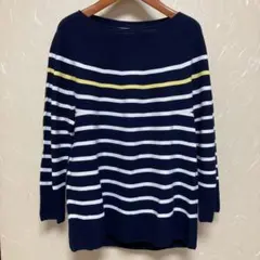 未使用 UNIQLO イネス 3D ボーダーセーター 七分袖