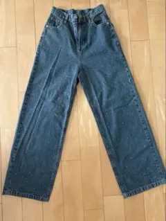 渋谷龍太 着用 リヴィントーン ワイド デニムパンツ ブラック