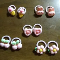 【新品】可愛いヘアゴム5組セット b