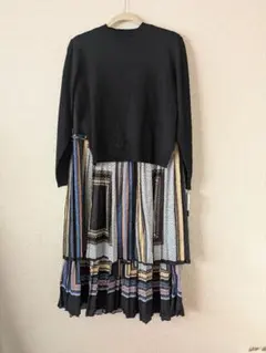 ロングワンピース長袖黒