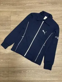 70s 西ドイツ製 PUMA ウールジャージ ネイビー ヴィンテージのサムネイル
