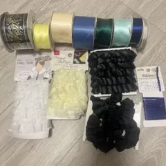 リボンまとめ売りセット｜サテン・オーガンジー・フリル・装飾用リボン 各種