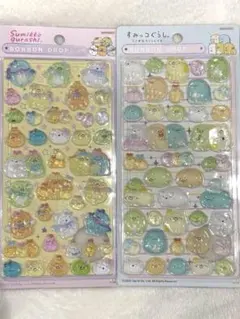 すみっコぐらし　ボンボン　硬いシール　2枚セット