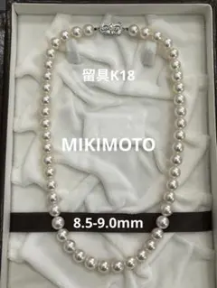 2連ロング238珠✨K14ダイヤ✨ミキモト パールネックレス 7.7㎜ 糸替 