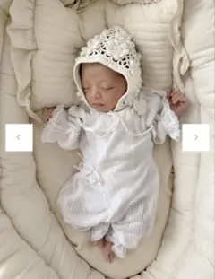 【monbebe】 アイレットリボン グローリーロンパース