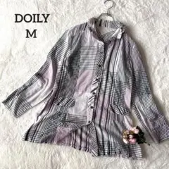 DOILY◇拼布襯衫 格紋 罩衫 薄款 春季 M