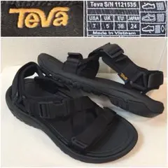 24 Teva スポーツサンダル テバ HURRICANE VERGE 黒
