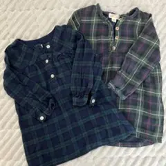 無印　CHICKA CHICKA チェック柄 ワンピース 100 フランネル