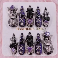 地雷系 ゴシック サブカル ダークファンタジー ゴテゴテ Y2K ネイルチップ