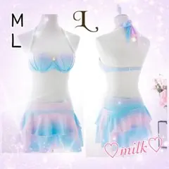 水着 ビキニ スイムウェア パステルカラー マーメイド 旅行 綺麗 ビーチ L