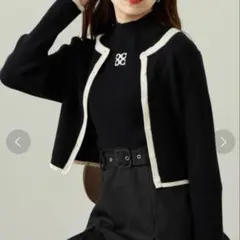 Chico ハイネックリブトップスラインカーデ チコ セット