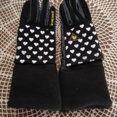 ハート柄タッチパネル対応手袋