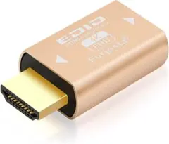Furjosta HDMIエミュレーター パススルー 4K 超薄型アダプター ア