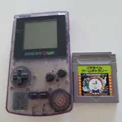 GAME BOY COLOR クリアパープル 本体とソフト　ジャンク品