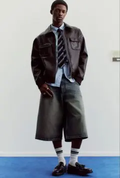 スーパーバギーデニムショートパンツ　H&M