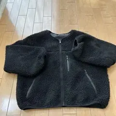 黒 フリース ジャケット 2ポケット　M