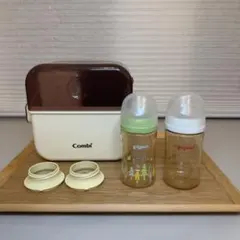 Pigeon 母乳実感 240ml 2本 除菌じょーず 哺乳瓶消毒ケース セット