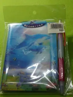 平成レトロ　3Dミニノート・ボールペンセット　イルカ　熱帯魚レンチキュラー印刷
