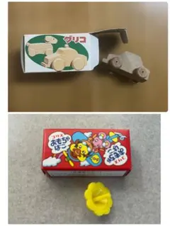 グリコ 木のおもちゃ レトロ 箱付き - メルカリ