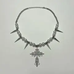 十字架 クロス ロザリオ ネックレス y2k グランジ パンク ゴシック