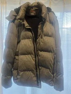 AZUL by MOUSSY フード付きダウンジャケット グレー