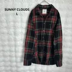 サニークラウズ タータンチェック 長袖シャツ（L）コットン 綿100％