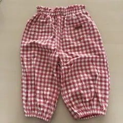 futafuta フタフタ パンツ 100cm 赤ギンガムチェック柄