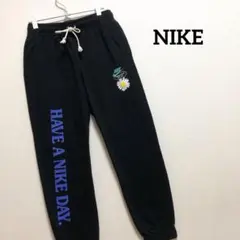 NIKE ナイキ ロングパンツ スウェット プリントデカロゴ 刺繍フラワー M