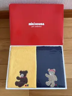 ミキハウス　ハンドタオル　イエロー、ブルー　2枚のサムネイル
