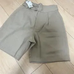 notch ヘリンボーンショートパンツ　ベージュ ショートパンツ M