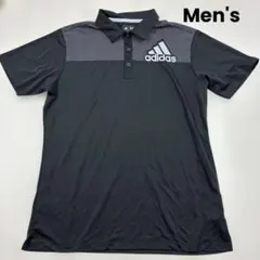 【美品】adidas メンズ ゴルフ ポロシャツ 黒 L