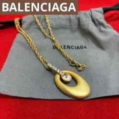 必見 BALENCIAGA バレンシアガ ネックレス ストーン ゴールド 희귀