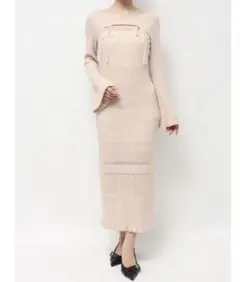 RESEXXY クロシェニットタイドワンピース