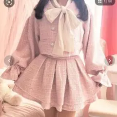 apres jour×Miridy ピンク ツイード セットアップ