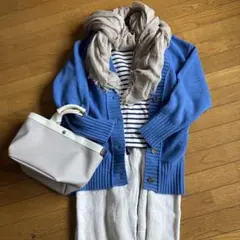 マカフィー　ウールカシミヤ Vネックカーディガン